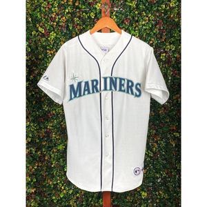 Medium Majestic Seattle Mariners MLB Genuine Merchandise Budweiser 05 Jersey Med